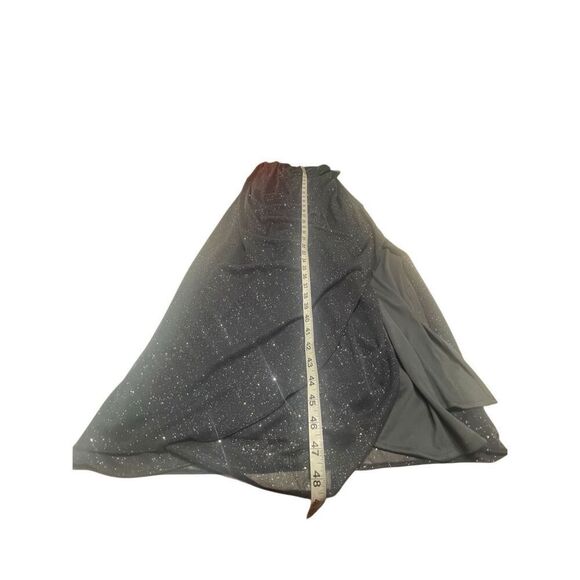 Alex Evenings Sleeveless Maxi Gown Grey/Silver Sz 4P - Picture 7 of 8